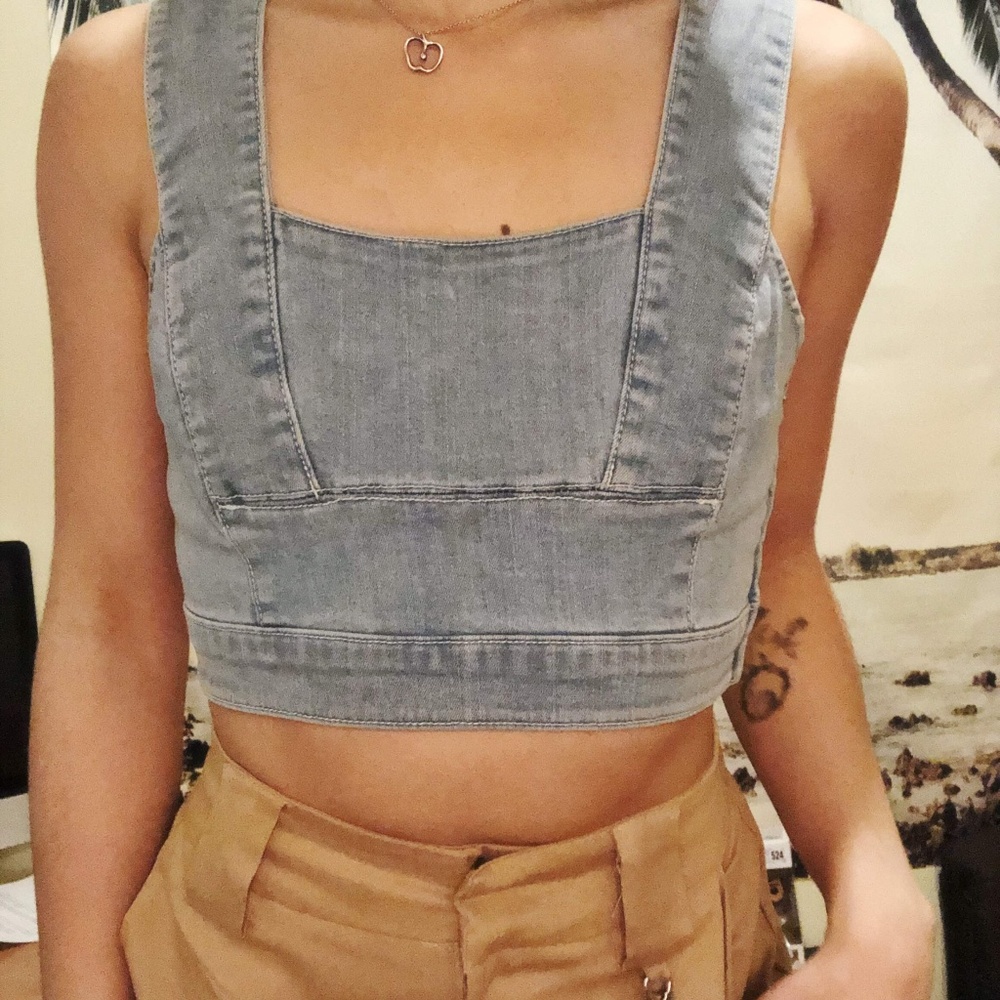 Denim Crop Top